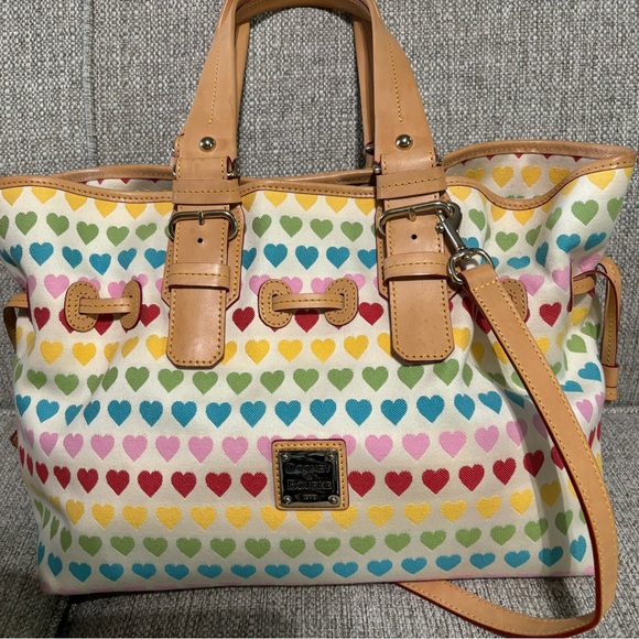 Dooney & Bourke rainbow heart medium chiara bag rare y2k - Picture 1 of 9